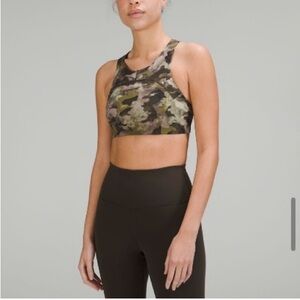 Lululemon Athletica Green Brown Fitted Crop Sports Bra